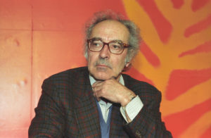 JEAN-LUC GODDARD PICTURED AT CANNES FILM FESTIVAL.