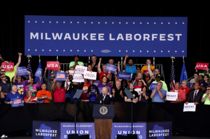 U.S. President Joe Biden travels to Wisconsin and Pennsylvania on Labor Day