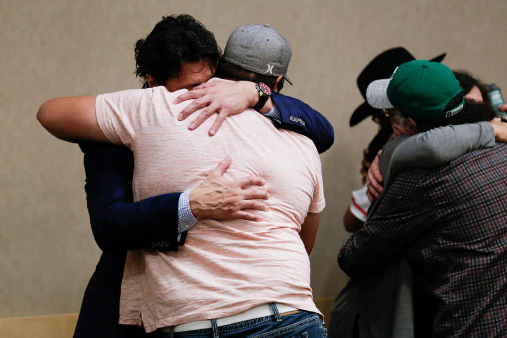 Family of stabbing victims speak to news media