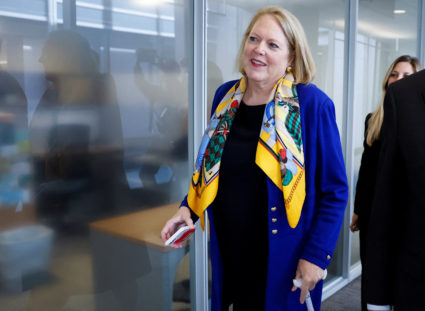 Virginia Thomas attends a deposition by the January 6 House Select Committee in Washington