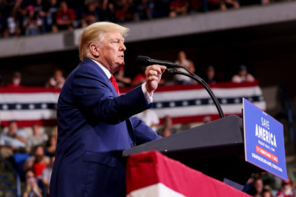 Former U.S. president Donald Trump rally in Wilkes-Barre