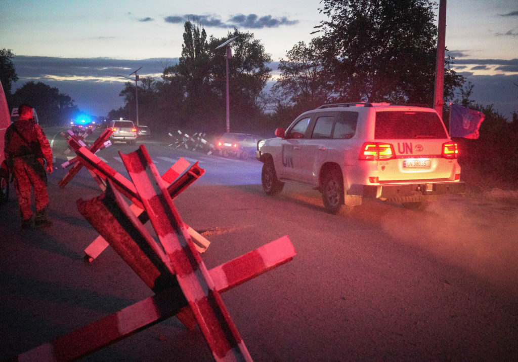 The International Atomic Energy Agency (IAEA) mission come back from a Zaporizhzhia nuclear power plant