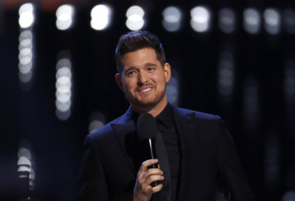 Host Michael Buble opens the show at the 2018 Juno Awards in Vancouver