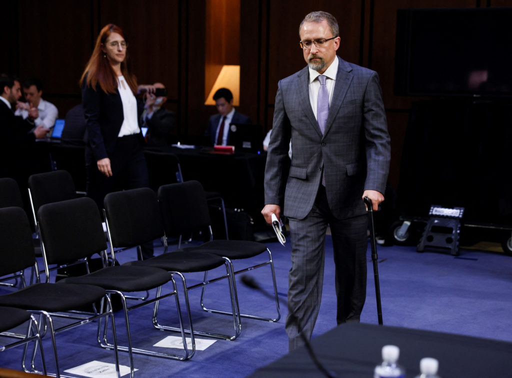 U.S. Senate Judiciary Committee holds hearing to discuss allegations from Twitter whistleblower Zatko on Capitol Hill in W...
