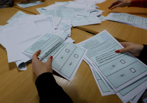 FILE PHOTO: Referendum on joining of self-proclaimed Donetsk People's Republic to Russia in Donetsk