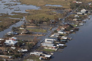 U.S. President Biden inspects the damage from Hurricane Ida