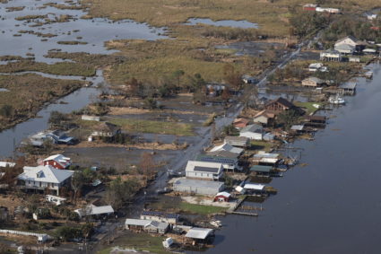U.S. President Biden inspects the damage from Hurricane Ida