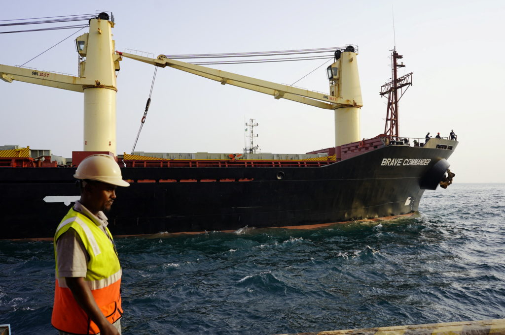 U.N. ship brings food relief from Ukraine to drought-hit Horn of Africa in Djibouti