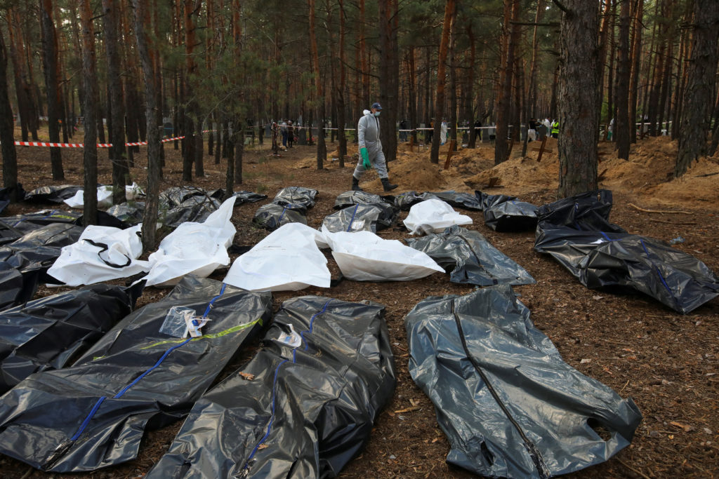Mass burial site discovered in Izium