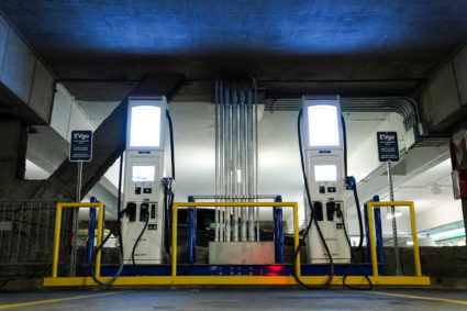 Electric vehicle charging station in Washington