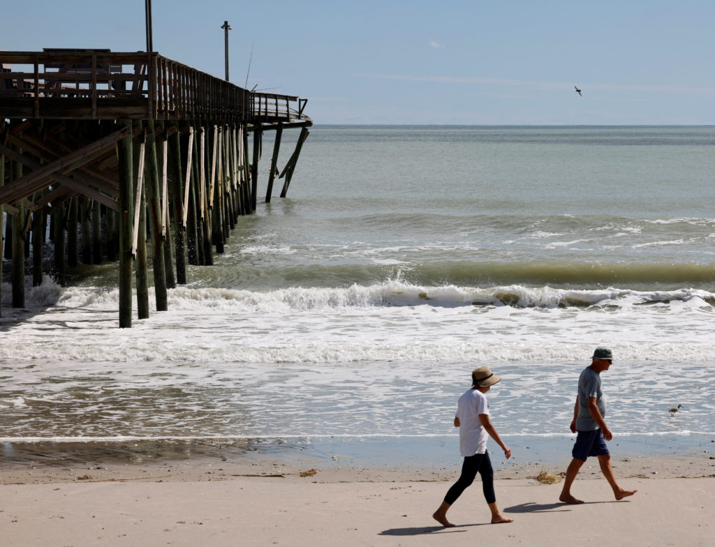 Damage from hurricane Ian in Pawleys Island, South Carolina