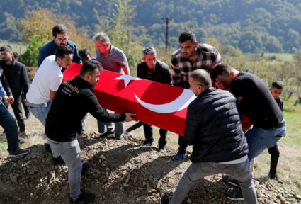 Funeral ceremony of mine blast victim Selcuk Ayvaz, in the village of Ugurlar
