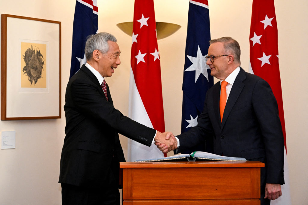 Singapore's PM Lee Hsien Loong visits Australia