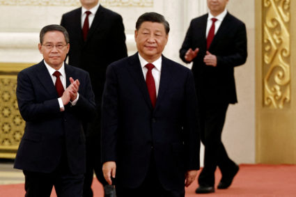 FILE PHOTO: FILE PHOTO: New Politburo Standing Committee members in Beijing