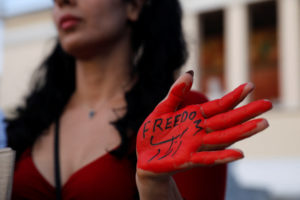 FILE IMAGE: Demonstrators take part in a protest following the death of Mahsa Amini, in Athens