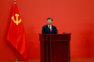 New Politburo Standing Committee members in Beijing