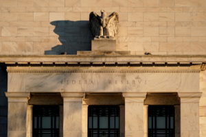 FILE PHOTO: The Federal Reserve building is seen in Washington