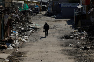 Recently retaken town of Kupiansk