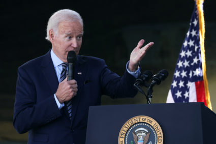 U.S. President Joe Biden delivers remarks on the CHIPS and Science Act at Viasat Inc., a technology company that will benefit from the passage of the CHIPS and Science Act, in Carlsbad, California, U.S., November 4, 2022. Photo by Mike Blake/REUTERS