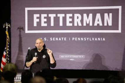 Democratic U.S. Senate candidate John Fetterman rallies in Pittsburgh