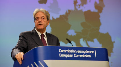 European Commission economic forecasts for the 27-nation bloc in Brussels