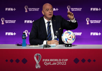 FIFA president scolds critics of World Cup, Qatar in hour-long diatribe
