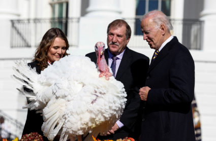 U.S. President Biden pardons the National Thanksgiving Turkeys in the annual ceremony at the White House
