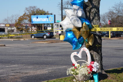 Aftermath of a mass shooting at a Walmart in Chesapeake