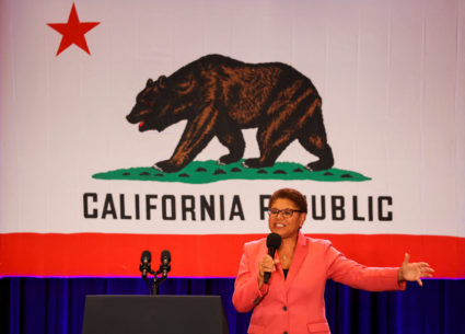 "Get Out the Vote" rally at UCLA, in Los Angeles, California