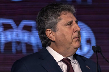 Mississippi State Bulldogs head coach Mike Leach speaks to the media during SEC Media Days at Hyatt Regency Birmingham in Hoover, Alabama on July 21, 2021. Photo by Vasha Hunt/USA TODAY Sports/Reuters