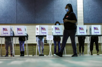 Voters head to the polls on election day in Michigan