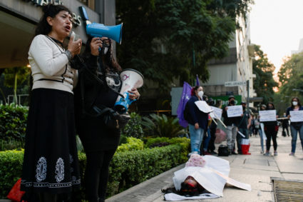 FILE PHOTO: Protest against the murder of Marisol Cuadras, in Mexico City
