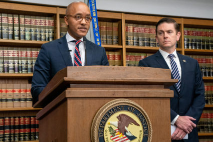 U.S. attorney Damian Williams speaks to the media regarding the indictment of Samuel Bankman-Fried the founder of failed crypto exchange FTX in New York City, U.S., December 13, 2022. Photo by David 'Dee' Delgado/REUTERS