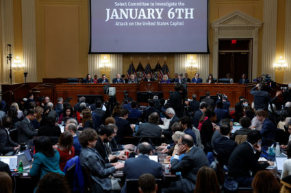 The U.S. House Select Committee investigating the January 6 Attack on the U.S. Capitol holds their final public meeting to release their report and make criminal referrals to the U.S. Justice Department on Capitol Hill in Washington, U.S., December 19, 2022. Photo by Evelyn Hockstein/REUTERS