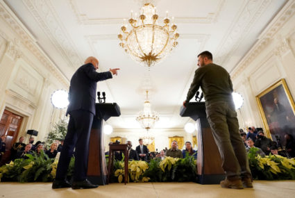 U.S. President Biden welcomes Ukraine's President Zelenskiy at the White House in Washington