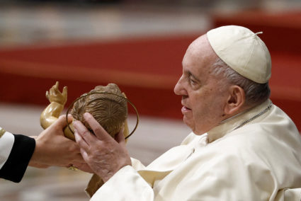 Pope Francis celebrates Christmas Eve mass at the Vatican