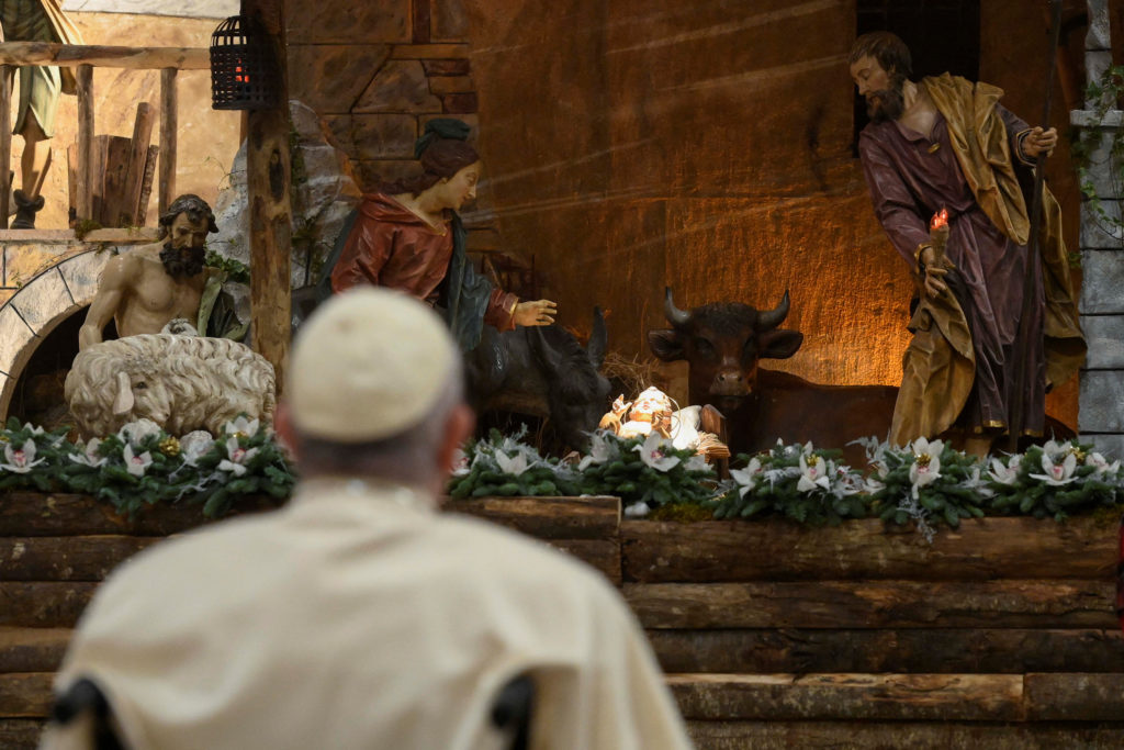 Pope Francis celebrates Christmas Eve mass in St. Peter's Basilica at the Vatican