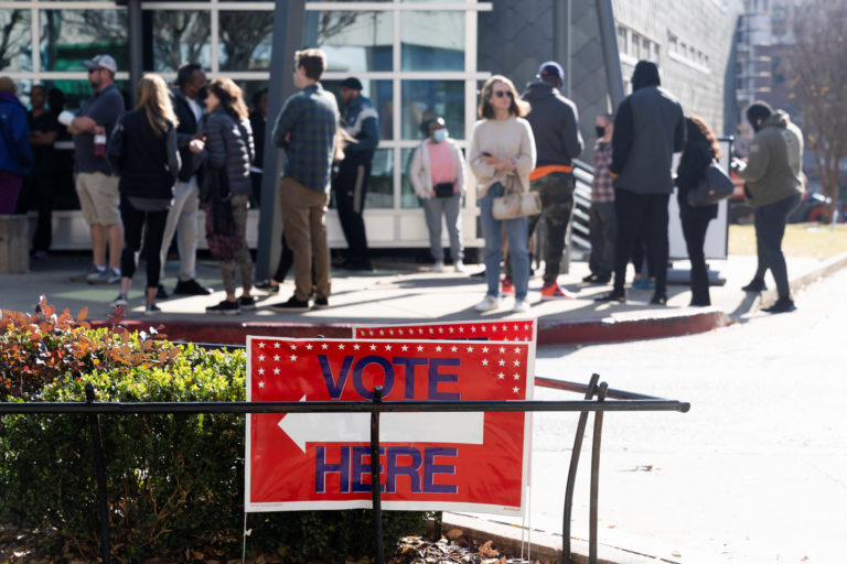 Georgia voters take to the polls for early voting in runoff U.S. Senate election
