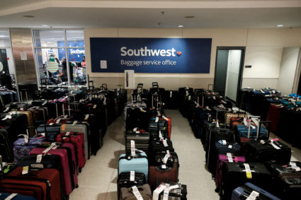 Southwest Airlines canceling more than 12,000 flights around the Christmas holiday weekend across the country and in Balti...