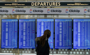 Passengers at Ronald Reagan Washington National Airport