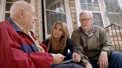 Don Triplett, the first person diagnosed with autism speaking with filmmakers Caren Zucker and John Donvan in the documentary film "In A Different Key," which premiered in December 13, 2022. Photo provided by PBS