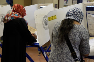 Bangladeshi Americans vote for the U.S. presidential election in the Queens borough of New York