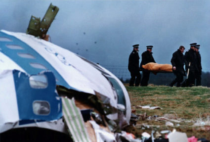 FILE PHOTO: FILE PHOTO SHOWS POLICE STRETCHERING VICTIM FROM LOCKERBIE AIR DISIASTER.