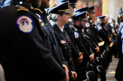 Members of Congress honor those who protected the Capitol on January 6 in Washington