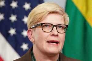 U.S. Vice President Harris meets with Lithuanian Prime Minister Simonyte in Washington