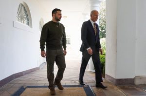 U.S. President Biden welcomes Ukraine's President Zelenskiy at the White House in Washington