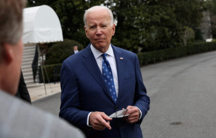 U.S. President Biden boards Marine One for travel to Kentucky