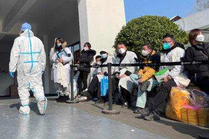 View of a funeral home as COVID-19 outbreak continues in Shanghai