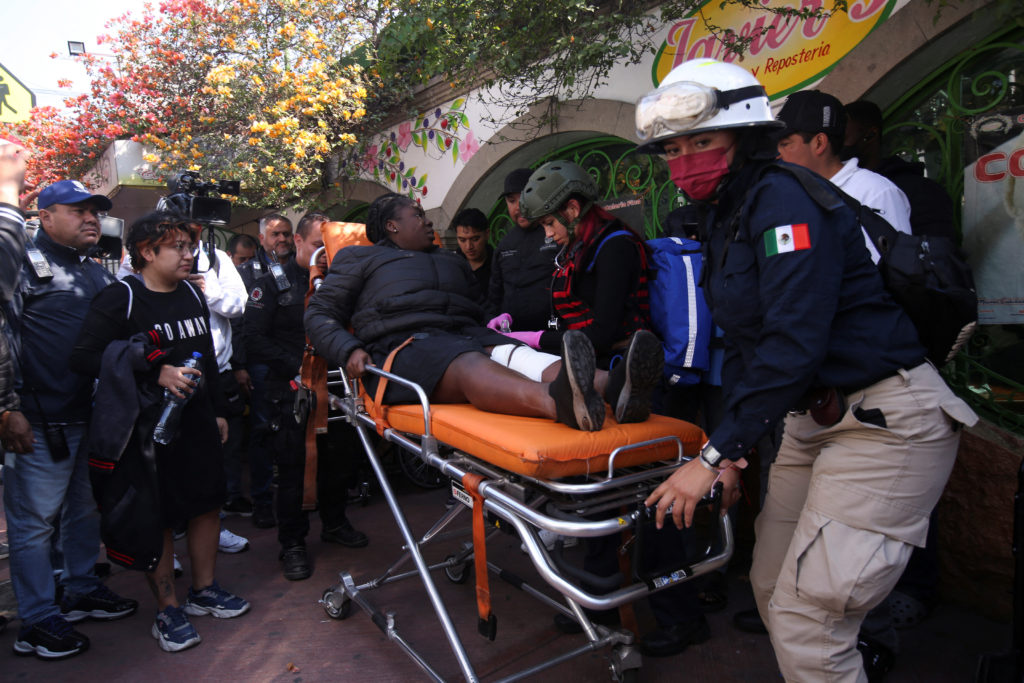 Subway train collision in Mexico City