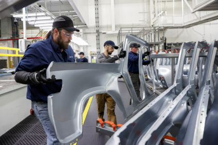 FILE PHOTO: Startup Rivian Automotive's electric vehicle factory in Normal